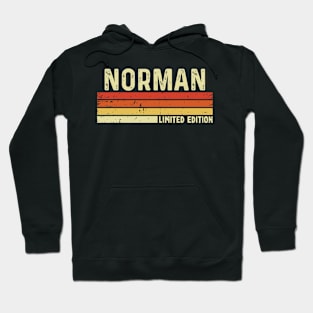 Norman Name Vintage Retro Limited Edition Gift Hoodie